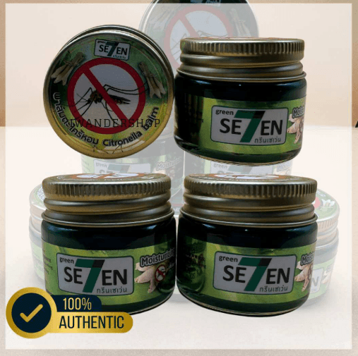 THAILAND AUTHENTIC GREEN SEVEN MASSAGE BALM GREEN REFRESHING AND RELAXING OIL